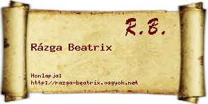 Rázga Beatrix névjegykártya