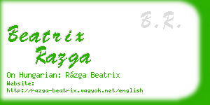 beatrix razga business card